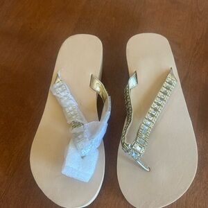 Gold Women's Flip flop Sandals